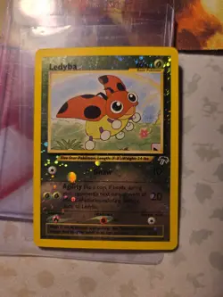 Pokemon Ledyba card 7/18 TCG Southern Islands Reverse Holo promo LP WOW LOOK - Image 1