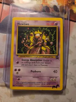 Pokemon TCG Mewtwo 14 Black Star Promo Card MP WOW Look - Image 1