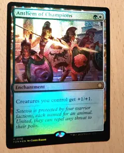 MTG Magic: FOIL Hymne der Champions / Anthem of Champions, English Nearmint - Image 1