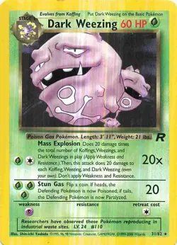Dark Weezing 31/82 Rare Team Rocket Pokemon Near Mint - Image 1
