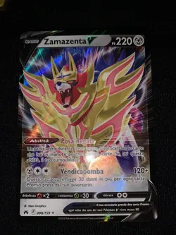 Carta Pokemon 098/159 Zamazenta V Zenit Regale Ita Italiano Ultra Rara - Image 1