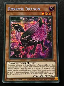 Roxrose Dragon MP22-EN060 Prismatic Secret Rare 1st Edition Near Mint Yugioh - Image 1