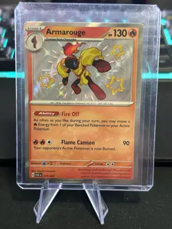 Armarouge - 115/091 - Pokemon Paldean Fates Baby Shiny Rare Card - MINT - Image 1