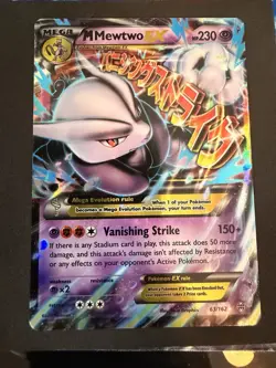 Pokemon TCG XY: Breakthrough M Mewtwo EX Ultra Rare Holo Card 63/162 - Image 1