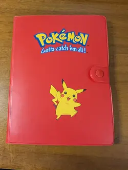 Great Condition Vintage Pikachu Binder + 136 WOTC Pokemon Cards (No Duplicates) - Image 1