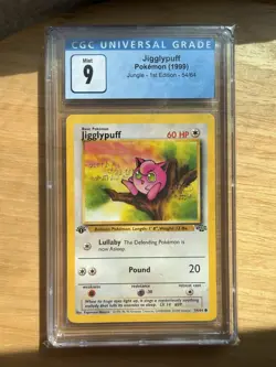Pokemon TCG Jigglypuff 1st Edition Jungle Card 54/64 CGC Graded 9 - Image 1