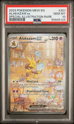 PSA 10 GEM MT Alakazam ex SIR 201/165 2023 Scarlet & Violet 151 Pokemon Card - Image 1