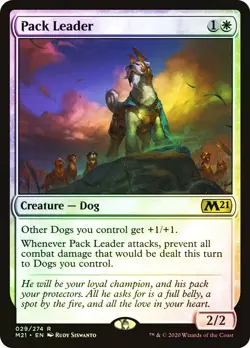 MTG Pack Leader FOIL NM Core Set 2021 M21 Magic Gathering card - Image 1