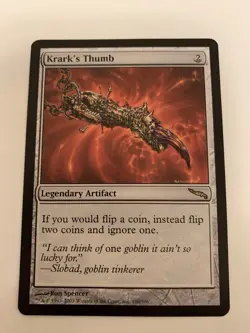 MTG NM Krark’s Thumb Mirrodin Free Shipping In The US with Tracking - Image 1