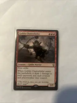 MTG Goblin Chainwhirler #129 Dominaria Rare - Image 1