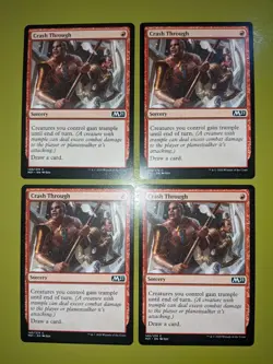 Crash Through x4 Core Set 2021 M21 4x Magic the Gathering MTG - Image 1