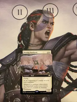 MTG Nesting Dovehawk - Extended Art, NM-Mint, English Commander: March of the Ma - Image 1