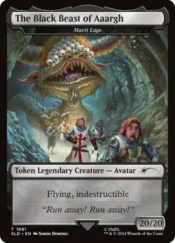 MTG {Marit Lage Token} The Black Beast of Aargh Monty Python Secret Lair - Image 1
