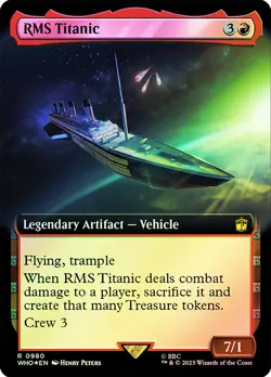 MTG FOIL RMS Titanic Extended Art Surge Foil - Doctor Who Commander #980 - Image 1