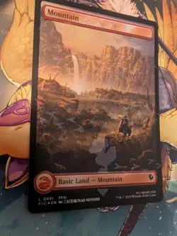 Mountain (Chocobo Track Foil) Full art land MTG Final Fantasy - Image 3