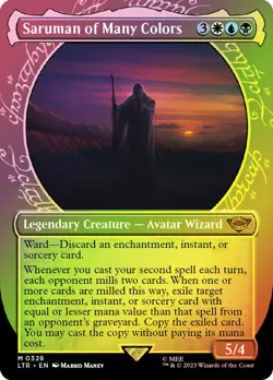 MTG FOIL Saruman of Many Colors 328 Showcase - The Lord of the Rings #328 - Image 1