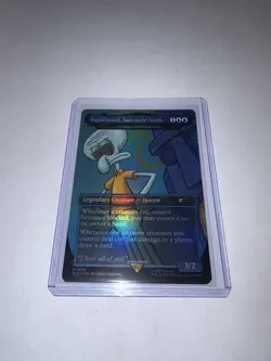 Squidward, Sarcastic Snob Foil Secret Lair Legend MTG Grazilaxx Illithid Scholar - Image 1