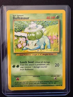 Bulbasaur Base Set Regular Pokemon Card - Image 1