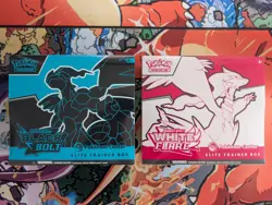 Pokemon Center Black Bolt and White Flare ETB Set Factory Sealed - Image 1