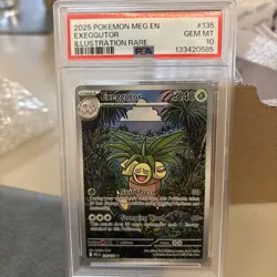2025 POKEMON MEG EN-MEGA EVOLUTION ILLUSTRATION RARE #135 EXEGGUTOR PSA 10 - Image 1