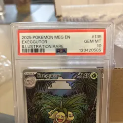 2025 POKEMON MEG EN-MEGA EVOLUTION ILLUSTRATION RARE #135 EXEGGUTOR PSA 10 - Image 3