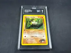 BROCK'S MANKEY 67/132 POKEMON GYM HEROES 1ST EDITION TAG MINT 9 - Image 1