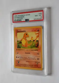 PSA 8 Charmander Base Set 46/102 1st edition Pokemon - Image 1