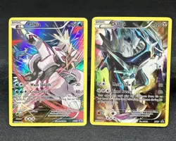 FULL ART Dialga + Palkia Holo Rare Pokemon XY75 XY77 Black Star Promo Set - Image 1