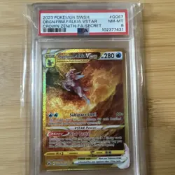PSA 8 2023 POKEMON SWSH CROWN ZENITH #GG67 FULL ART/ORIGIN FORME PALKIA VSTAR - Image 1