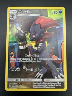 Weavile 238/236 Pokemon COSMIC ECLIPSE SECRET RARE FULL ART HOLO 2019 - Image 3