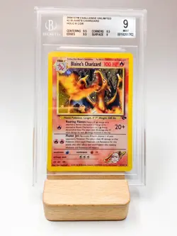 Blaine’s Charizard 2/132 Holo Rare Gym Challenge Pokemon BGS 9 - Image 1