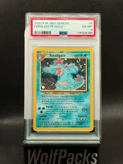 2000 Pokemon Neo Genesis - Feraligatr 5/111 Rare #5 Holo PSA 6 - Image 1