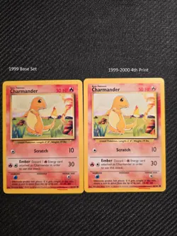 Vintage Pokemon Charmander 46/102 Base Set 1999-2000 4th Printing LP - Image 3