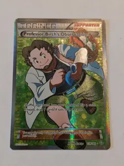 FULL ART Professor Birch's Observations ULTRA RARE Pokemon Primal Clash 159/160 - Image 1