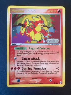 Pokemon TCG Magmar 21/92 EX Legend Maker Reverse Holo Stamped Lightly Played - Image 1