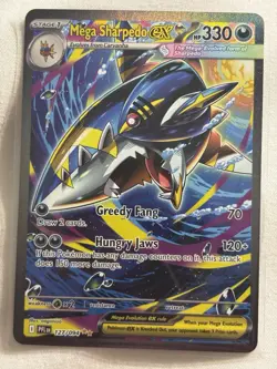 Pokemon Mega Sharpedo EX 127/094 Special Illustration Rare NM Phantasmal Flames - Image 1