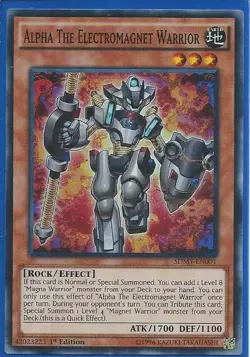 ALPHA THE ELECTROMAGNETIC WARRIOR SUPER RARE SDMY-EN001 NEAR MINT YUGIOH - Image 1