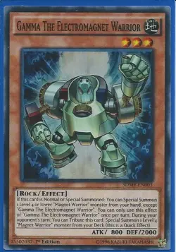GAMMA THE ELECTROMAGNETIC WARRIOR SUPER RARE SDMY-EN003 NEAR MINT YUGIOH - Image 1