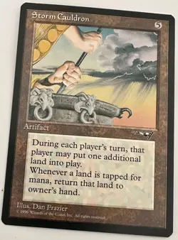Storm Cauldron Alliances Artifact Rare MAGIC THE GATHERING CARD - Image 1