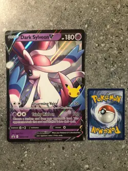 Pokemon TCG Cards Dark Sylveon V SWSH134 Black Star Promo JUMBO / OVERSIZE - Image 1