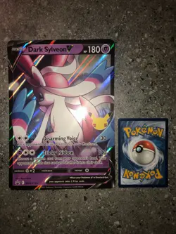 Pokemon TCG Cards Dark Sylveon V SWSH134 Black Star Promo JUMBO / OVERSIZE - Image 3