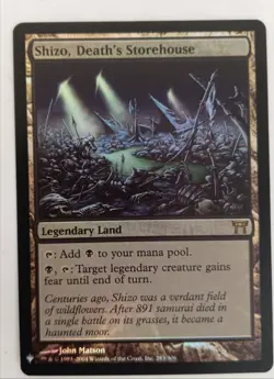 MTG Shizo, Death's Storehouse Foil Mystery Booster Trading Card Magic #Live - Image 1