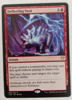 MTG Deflecting Swat Trading Card Commander 2020 Rare 050/322 Magic TCG C20 #Live - Image 1