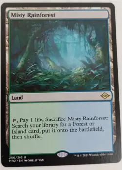 MTG Misty Rainforest Modern Horizons 2 Trading Card Fetchland Rare 250/303 #Live - Image 1