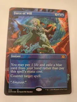 Force of Will (Foil Borderless) Double Masters Regular MTG Magic Card - Image 1