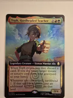 Toph, Hardheaded Teacher FOIL Extended Art R 0384 Avatar MtG Magic NM/Mint - Image 1