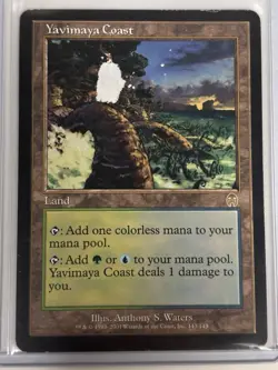 MTG Yavimaya Coast - Apocalypse Regular Rare Damaged - Image 1