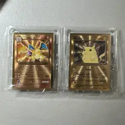 Pokemon Celebrations Metal Cards Charizard & Pikachu Original Packaging UPC a - Image 1