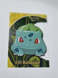 Pokemon Clear Card Bulbasaur #01 TOPPS PC2 TV Animation 2000 NM - Image 1