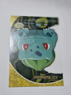 Pokemon Clear Card Bulbasaur #01 TOPPS PC2 TV Animation 2000 NM - Image 2